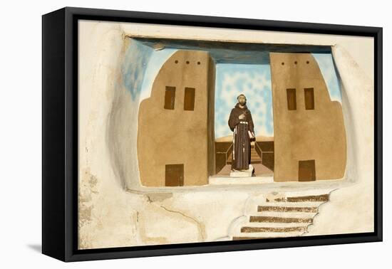 New Mexico. Painting in the Mission San Jose De La Laguna-Luc Novovitch-Framed Premier Image Canvas