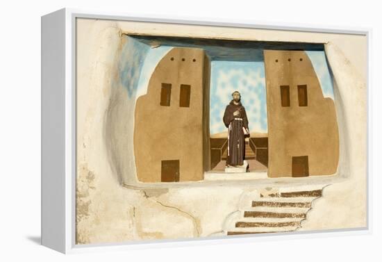 New Mexico. Painting in the Mission San Jose De La Laguna-Luc Novovitch-Framed Premier Image Canvas