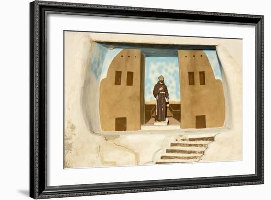 New Mexico. Painting in the Mission San Jose De La Laguna-Luc Novovitch-Framed Photographic Print