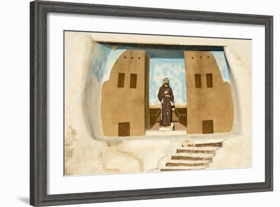 New Mexico. Painting in the Mission San Jose De La Laguna-Luc Novovitch-Framed Photographic Print