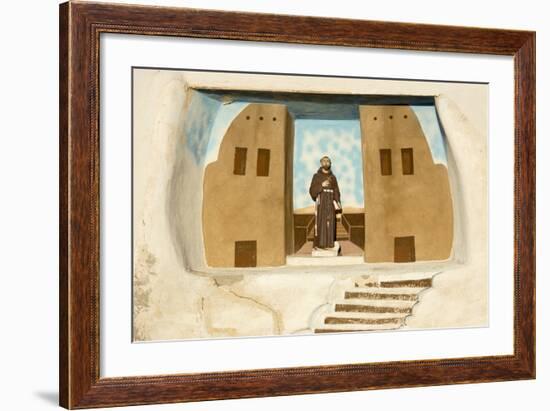 New Mexico. Painting in the Mission San Jose De La Laguna-Luc Novovitch-Framed Photographic Print