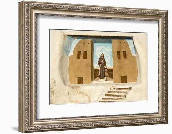 New Mexico. Painting in the Mission San Jose De La Laguna-Luc Novovitch-Framed Photographic Print