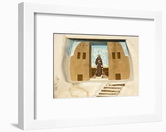 New Mexico. Painting in the Mission San Jose De La Laguna-Luc Novovitch-Framed Photographic Print