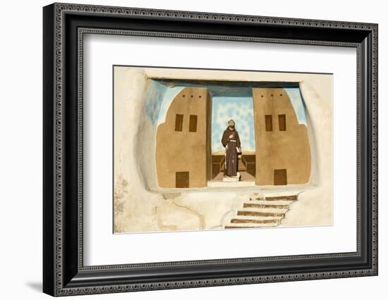 New Mexico. Painting in the Mission San Jose De La Laguna-Luc Novovitch-Framed Photographic Print