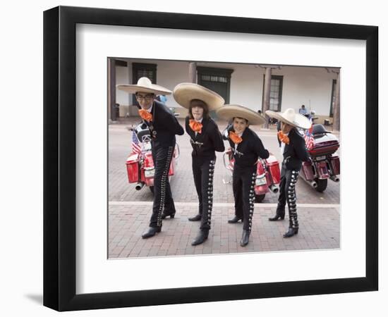 New Mexico, Santa Fe. Hispanic Folkloric Dance Group, Bandstand 2014-Luc Novovitch-Framed Photographic Print