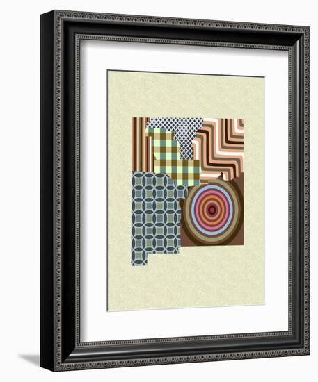 New Mexico State Map-Lanre Adefioye-Framed Giclee Print