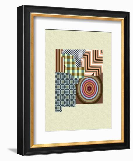 New Mexico State Map-Lanre Adefioye-Framed Giclee Print