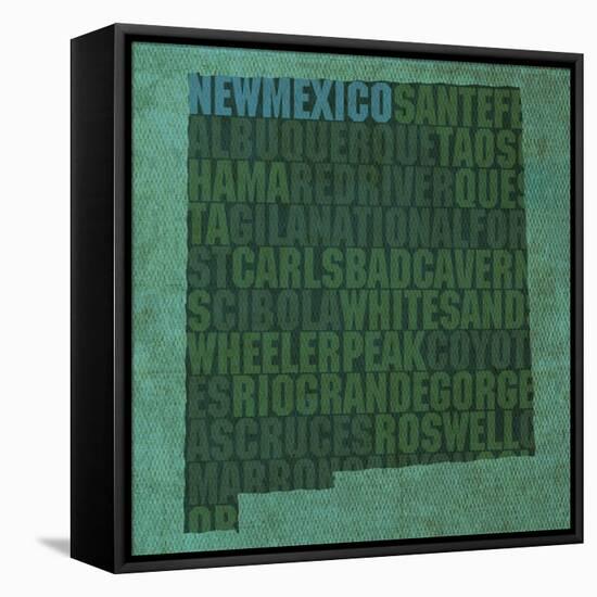 New Mexico State Words-David Bowman-Framed Premier Image Canvas