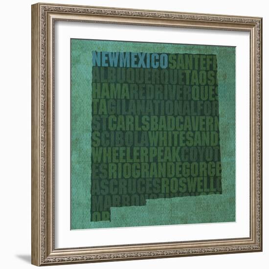 New Mexico State Words-David Bowman-Framed Giclee Print