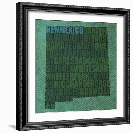 New Mexico State Words-David Bowman-Framed Giclee Print