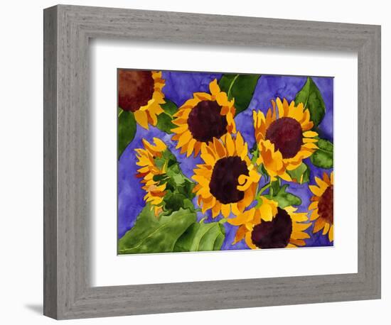 New Mexico Sunflowers-Mary Russel-Framed Premium Giclee Print