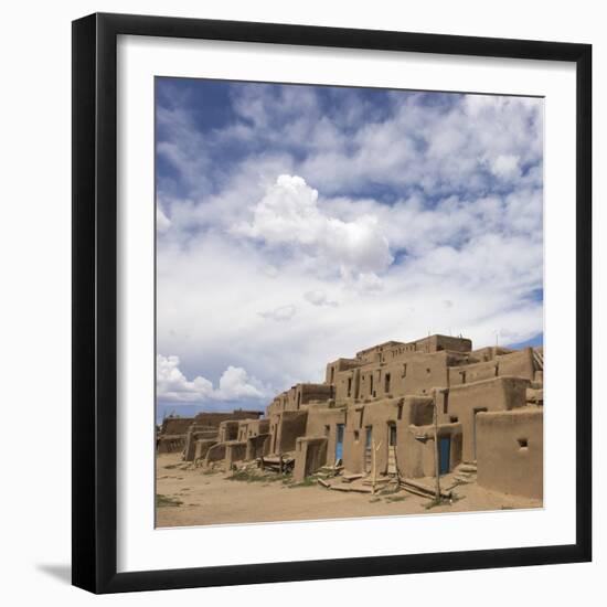 New Mexico. Taos Pueblo, Architecture Style from Pre Hispanic Americas-Luc Novovitch-Framed Photographic Print