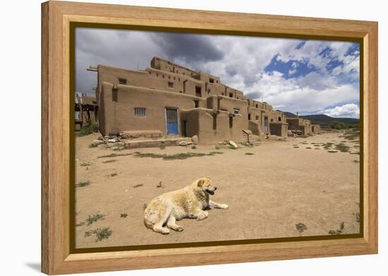 New Mexico. Taos Pueblo, Architecture Style from Pre Hispanic Americas-Luc Novovitch-Framed Premier Image Canvas