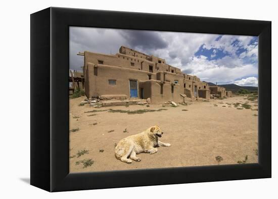 New Mexico. Taos Pueblo, Architecture Style from Pre Hispanic Americas-Luc Novovitch-Framed Premier Image Canvas