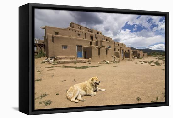 New Mexico. Taos Pueblo, Architecture Style from Pre Hispanic Americas-Luc Novovitch-Framed Premier Image Canvas