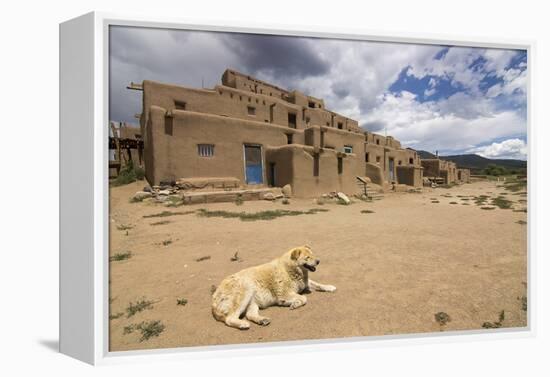 New Mexico. Taos Pueblo, Architecture Style from Pre Hispanic Americas-Luc Novovitch-Framed Premier Image Canvas