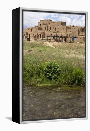 New Mexico. Taos Pueblo, Architecture Style from Pre Hispanic Americas-Luc Novovitch-Framed Premier Image Canvas