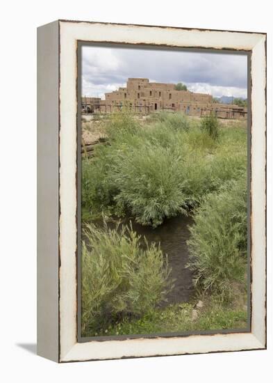 New Mexico. Taos Pueblo, Architecture Style from Pre Hispanic Americas-Luc Novovitch-Framed Premier Image Canvas