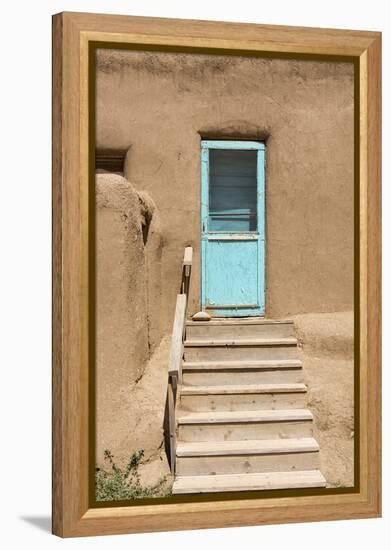 New Mexico. Taos Pueblo, Architecture Style from Pre Hispanic Americas-Luc Novovitch-Framed Premier Image Canvas