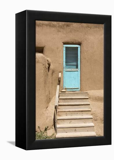 New Mexico. Taos Pueblo, Architecture Style from Pre Hispanic Americas-Luc Novovitch-Framed Premier Image Canvas