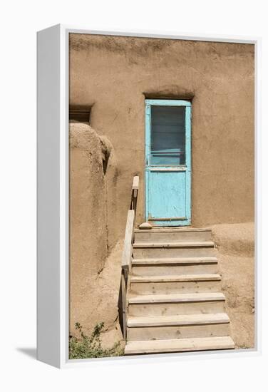 New Mexico. Taos Pueblo, Architecture Style from Pre Hispanic Americas-Luc Novovitch-Framed Premier Image Canvas