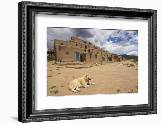 New Mexico. Taos Pueblo, Architecture Style from Pre Hispanic Americas-Luc Novovitch-Framed Photographic Print