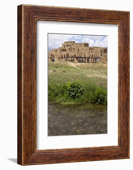 New Mexico. Taos Pueblo, Architecture Style from Pre Hispanic Americas-Luc Novovitch-Framed Photographic Print