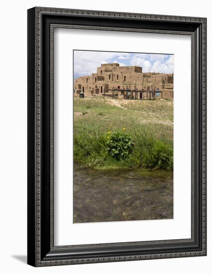 New Mexico. Taos Pueblo, Architecture Style from Pre Hispanic Americas-Luc Novovitch-Framed Photographic Print