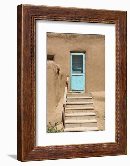 New Mexico. Taos Pueblo, Architecture Style from Pre Hispanic Americas-Luc Novovitch-Framed Photographic Print