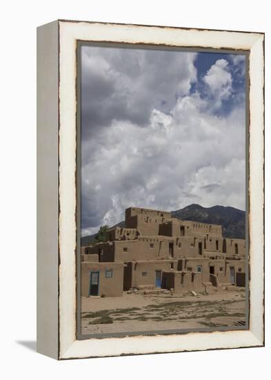 New Mexico, Taos. Taos Pueblo, Pre Hispanic Architecture-Luc Novovitch-Framed Premier Image Canvas