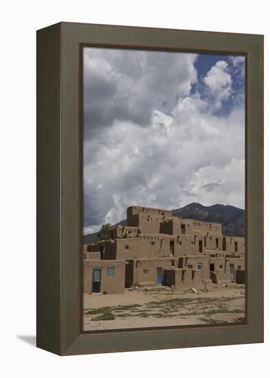 New Mexico, Taos. Taos Pueblo, Pre Hispanic Architecture-Luc Novovitch-Framed Premier Image Canvas