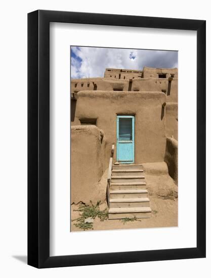 New Mexico, Taos. Taos Pueblo, Pre Hispanic Architecture-Luc Novovitch-Framed Photographic Print