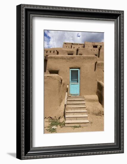 New Mexico, Taos. Taos Pueblo, Pre Hispanic Architecture-Luc Novovitch-Framed Photographic Print