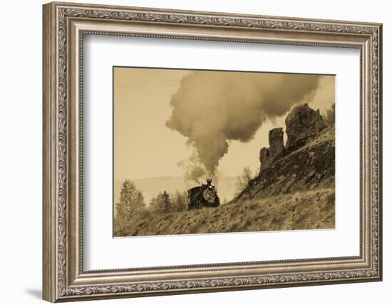New Mexico, USA - Cumbres & Toltec Scenic Steam Train, from Chama, New Mexico to Antonito, Color...-Panoramic Images-Framed Photographic Print