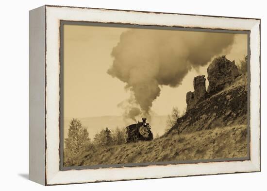 New Mexico, USA - Cumbres & Toltec Scenic Steam Train, from Chama, New Mexico to Antonito, Color...-Panoramic Images-Framed Premier Image Canvas