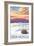New Mexico - White Sands Sunset-Lantern Press-Framed Premium Giclee Print