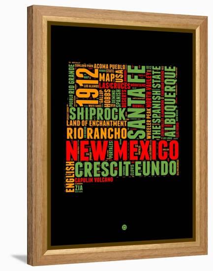 New Mexico Word Cloud 1-NaxArt-Framed Stretched Canvas