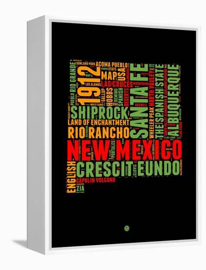 New Mexico Word Cloud 1-NaxArt-Framed Stretched Canvas