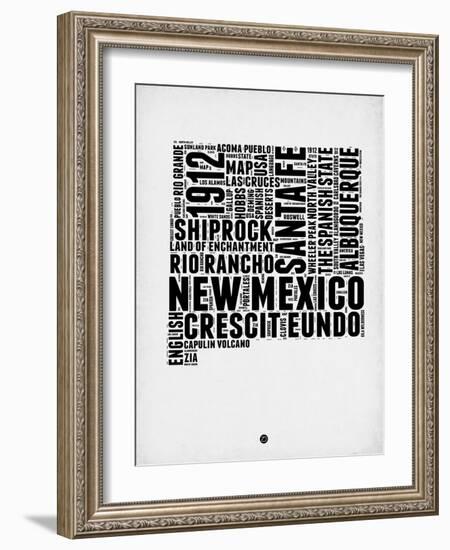 New Mexico Word Cloud 2-NaxArt-Framed Art Print