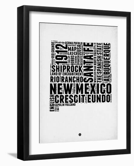 New Mexico Word Cloud 2-NaxArt-Framed Art Print