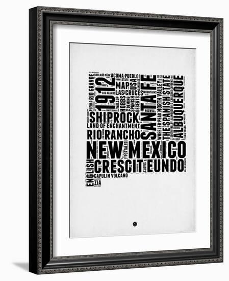 New Mexico Word Cloud 2-NaxArt-Framed Art Print