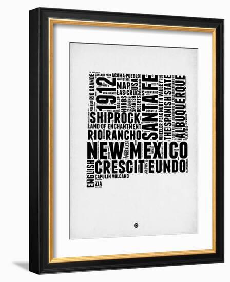 New Mexico Word Cloud 2-NaxArt-Framed Art Print