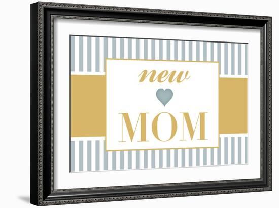 New Mom - Blue-Lantern Press-Framed Art Print