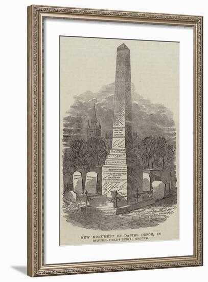 New Monument of Daniel Defoe, in Bunhill-Fields Burial Ground-null-Framed Giclee Print