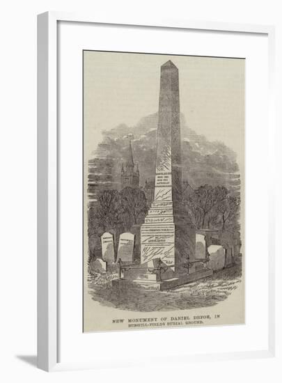 New Monument of Daniel Defoe, in Bunhill-Fields Burial Ground-null-Framed Giclee Print