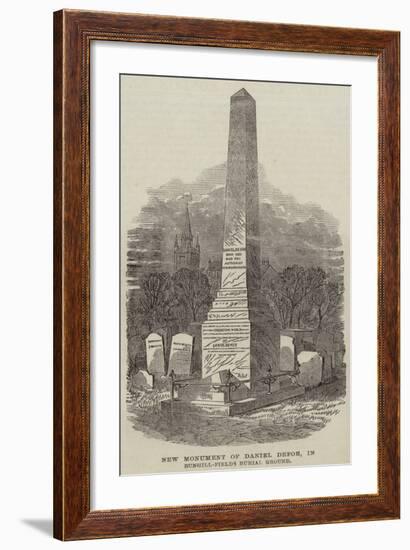 New Monument of Daniel Defoe, in Bunhill-Fields Burial Ground-null-Framed Giclee Print