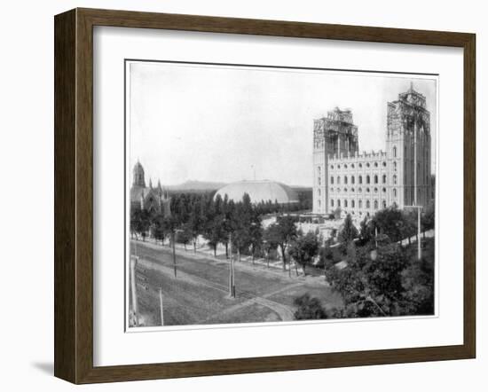 New Mormon Temple, Salt Lake City, Utah, Late 19th Century-John L Stoddard-Framed Giclee Print