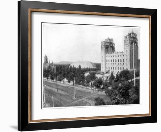 New Mormon Temple, Salt Lake City, Utah, Late 19th Century-John L Stoddard-Framed Giclee Print