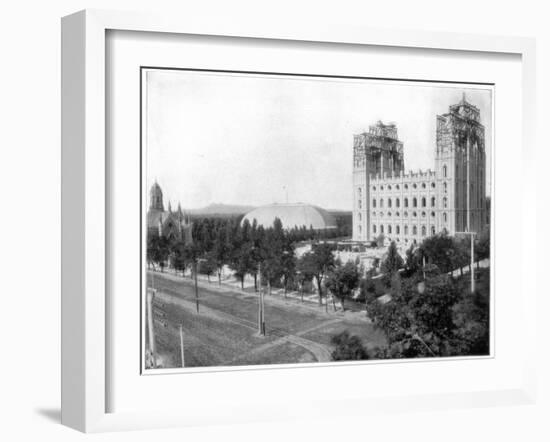 New Mormon Temple, Salt Lake City, Utah, Late 19th Century-John L Stoddard-Framed Giclee Print