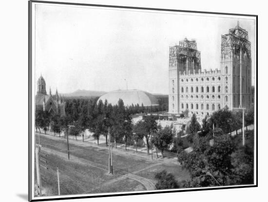 New Mormon Temple, Salt Lake City, Utah, Late 19th Century-John L Stoddard-Mounted Giclee Print